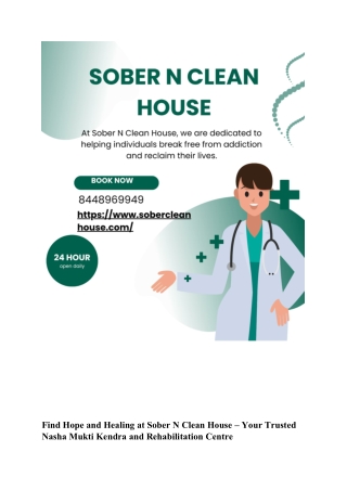 Find Hope and Healing at Sober N Clean House