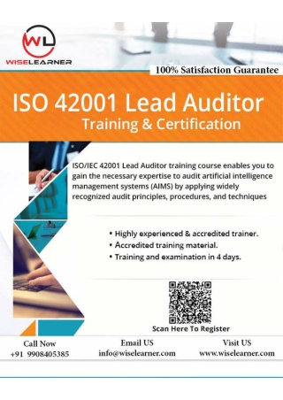 ISO 42001 Lead Auditor Training | Lead Responsible AI Initiatives