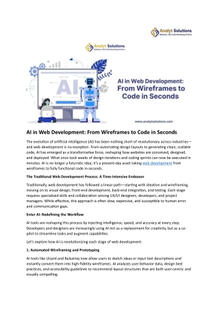 AI in Web Development From Wireframes to Code in Seconds