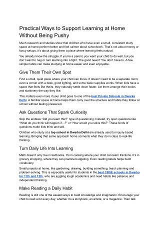 Smart Ways to Boost Learning at Home Naturally