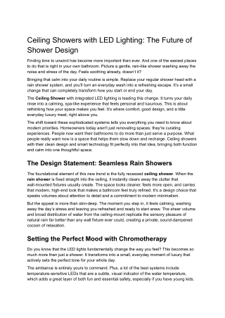 Ceiling Showers with LED Lighting_ The Future of Shower Design
