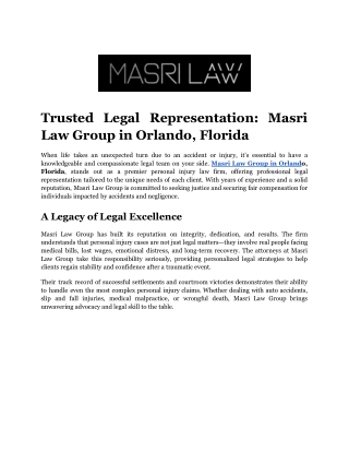 Trusted Legal Representation_ Masri Law Group in Orlando, Florida
