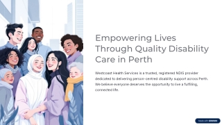 NDIS Disability Care Providers In Perth | Westcoast Health Services