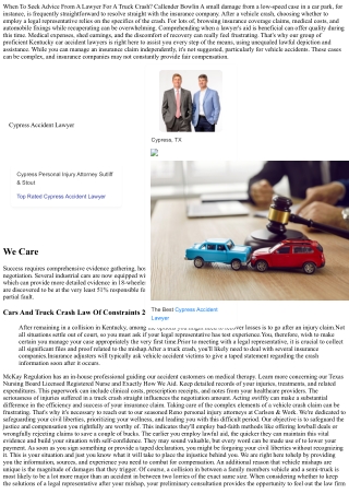 When To Seek Advice From A Legal Representative For A Vehicle Crash? Callender B
