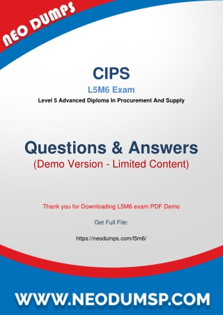 CIPS L5M6 Exam Dumps – Smart Way to Prepare for Procurement Certification