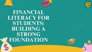Financial Literacy for Students: Building a Strong Foundation
