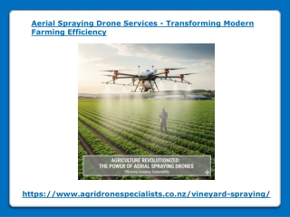 Aerial Spraying Drone Services - Transforming Modern Farming Efficiency
