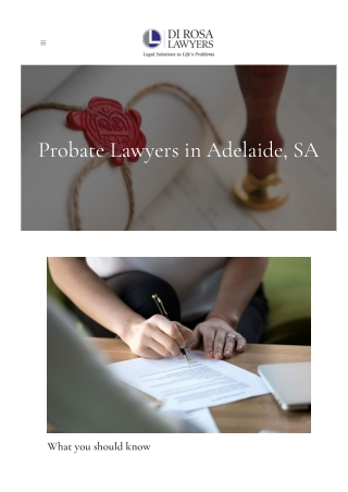 Probate Lawyers Adelaide