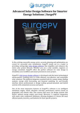 Advanced Solar Design Software for Smarter Energy Solutions  SurgePV
