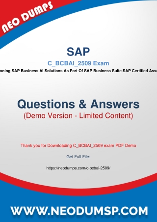 Latest SAP C_BCBAI_2509 Exam Dumps for Guaranteed Certification Success