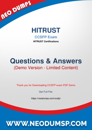 Verified HITRUST CCSFP Exam Dumps for Fast and Easy Certification