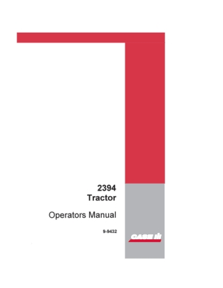 Case IH 2394 Tractor Operator’s Manual Instant Download (Publication No.9-9432)