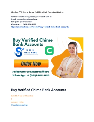 Buy Verified Chime Bank Accounts