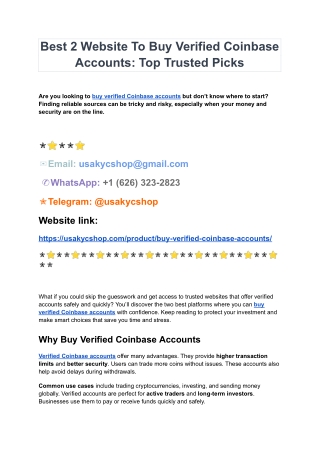 How To Buy Verified Coinbase Accounts A Step By Step Guide