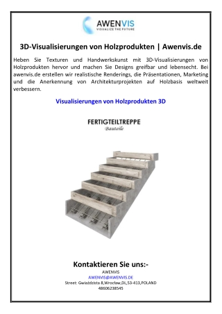 3D-Visualisierungen von Holzprodukten | Awenvis.de