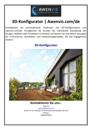 3D-Konfigurator | Awenvis.com/de