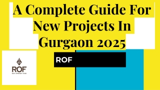 A Complete Guide For New Projects In Gurgaon 2025