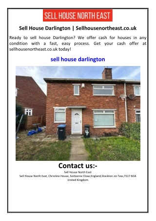 Sell House Darlington | Sellhousenortheast.co.uk