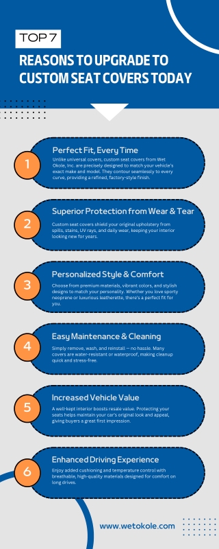 Top 7 Reasons to Upgrade to Custom Seat Covers Today