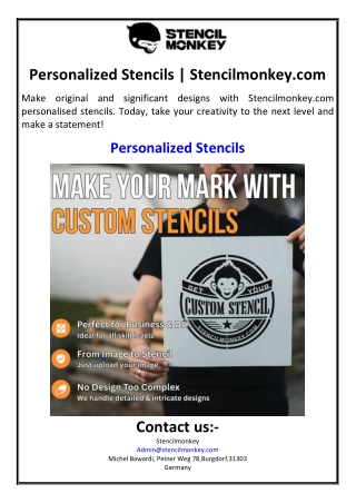 Personalized Stencils | Stencilmonkey.com