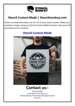 Stencil Custom Made | Stencilmonkey.com