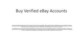 Buy Verified eBay Accounts