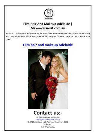 Film Hair And Makeup Adelaide | Makeoversaust.com.au