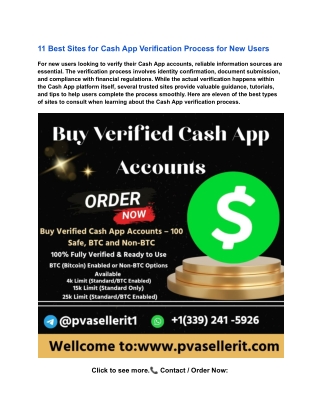 11 Best Sites for Cash App Verification Process for New Users