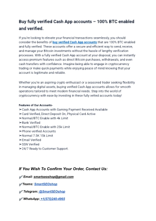 Trusted website Buy Verified CashApp Accounts