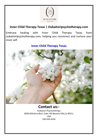 Inner Child Therapy Texas | Oubaitoripsychotherapy.com