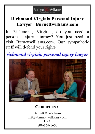Richmond Virginia Personal Injury Lawyer | Burnettwilliams.com