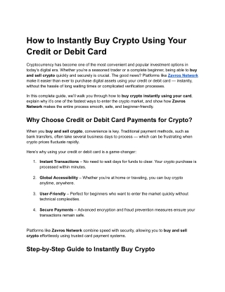 How to Instantly Buy Crypto Using Your Credit or Debit Card_