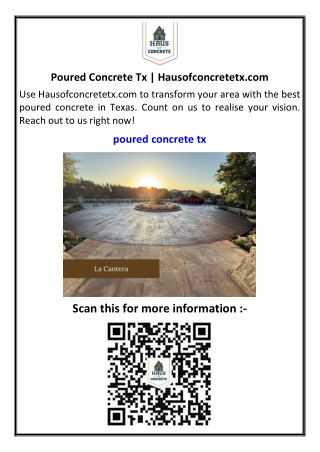 Poured Concrete Tx  Hausofconcretetx.com