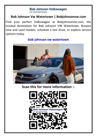 Bob Johnson Vw Watertown Bobjohnsonvw.com