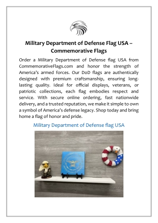 Military Department of Defense Flag USA – Commemorative Flags