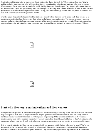 Chiropractor Vancouver WA: Top Questions to Ask During Your Visit