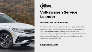 Volkswagen Service Leander - Euro Garage