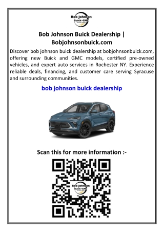 Bob Johnson Buick Dealership  Bobjohnsonbuick.com