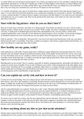 Top Questions to Ask Your Dentist at Your Next Checkup