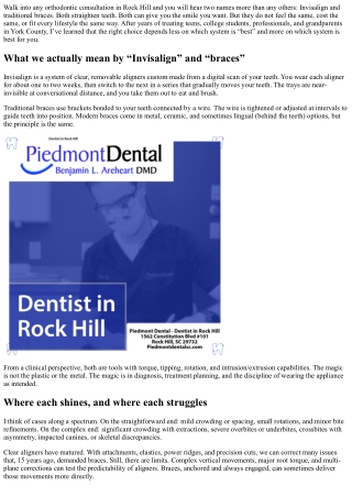 Invisalign vs. Traditional Braces: A Rock Hill Dentist Compares