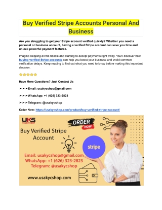 Buy Verified Stripe Accounts Personal And Business