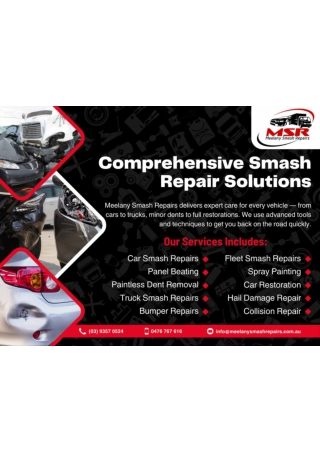 Comprehensive Smash Repairs Melbourne _ Meelany Smash Repairs