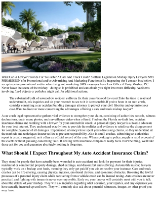 Expert Assistance For Vehicle Mishap Insurance Claims: The Function Of Your Lega