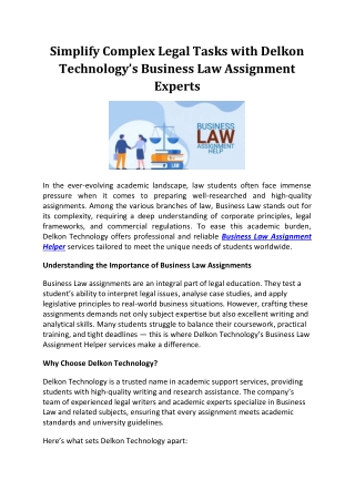 Simplify Complex Legal Tasks with Delkon Technology