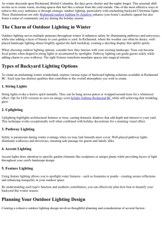 Create a Cozy Winter Retreat with Backyard Christmas Lights that Dazzle in Richm