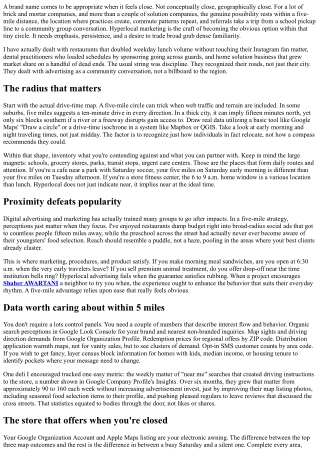 Hyperlocal Advertising And Marketing: Winning Within a Five-Mile Distance