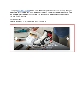 Shoe repair shop near me