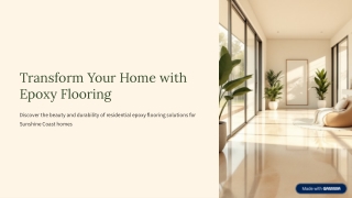 Transform Your Home with Epoxy Flooring in Sunshine Coast