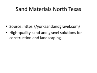 sand materials north Texas