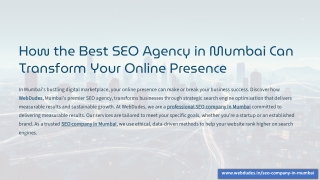 Why Every Brand Needs a Professional SEO Agency in Mumbai